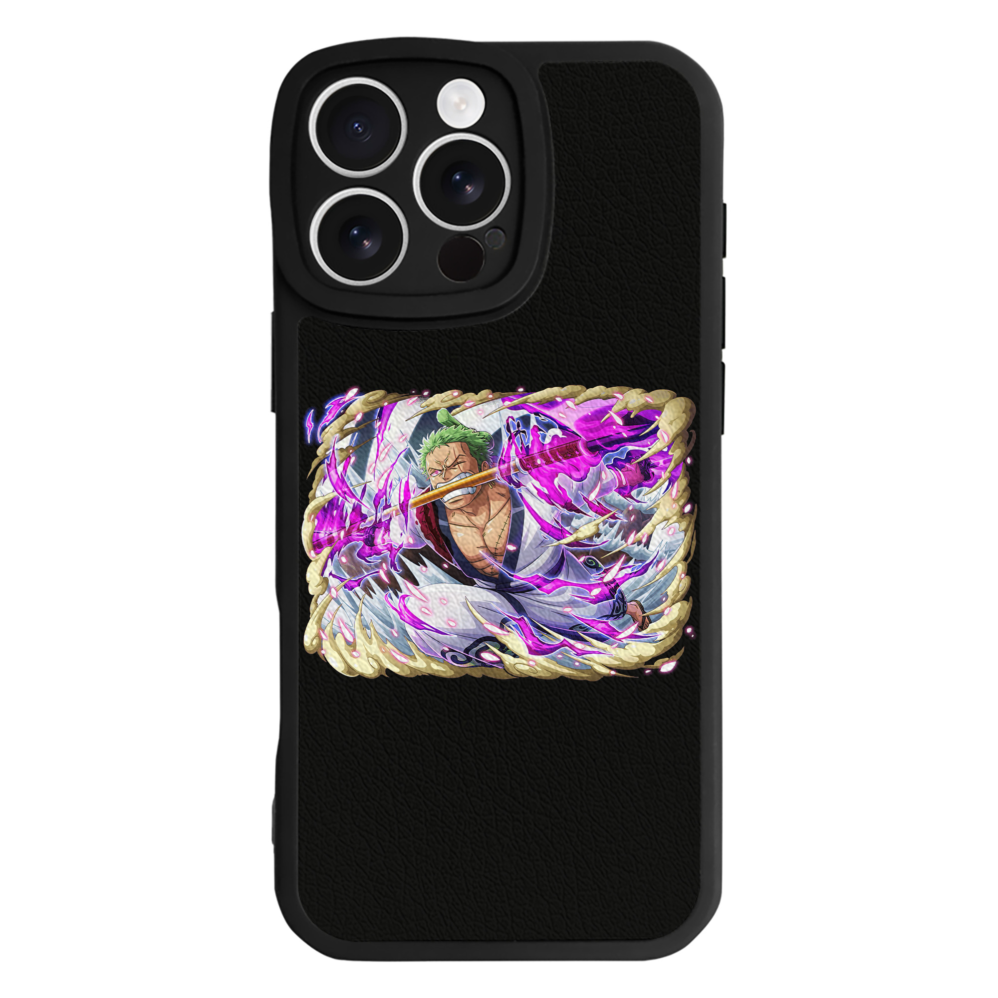 （画像用） ワンピース ロロノア・ゾロ ONE PIECE Roronoa Zoro 【iPhone 16シリーズ対応】シリコンスマホケース（レザー調） 材質：シリコン